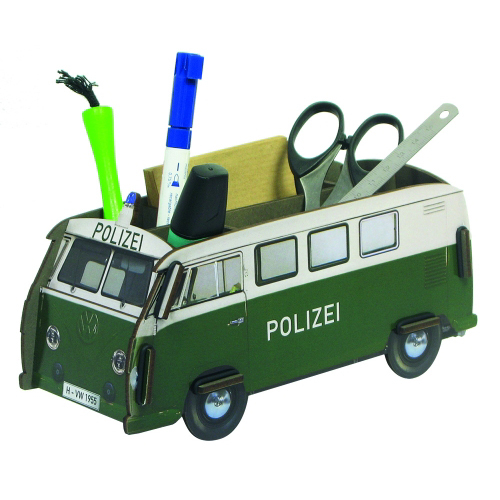 Werkhaus Stiftebox VW T1 Bus Bulli Pritsche Blau WE2031 Stifte Halter Köcher 